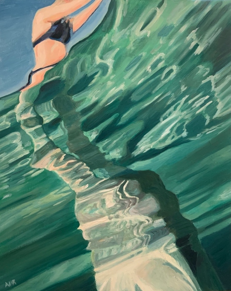 underwater figure painting